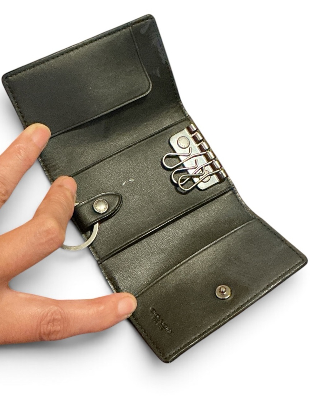 Coach Five Ring Key Case in Signature Canvas - Picture 4 of 4